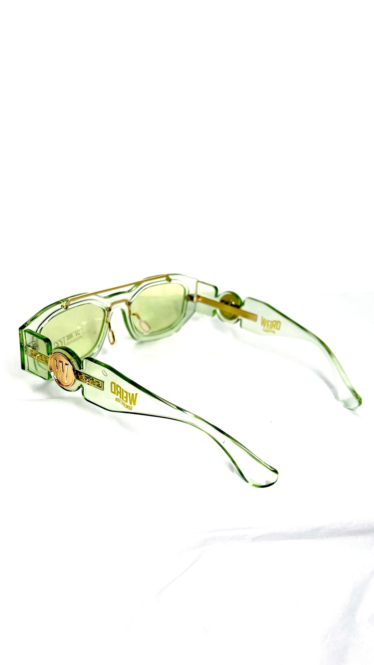 WEIRD GOLD FRAME SUNGLASSES