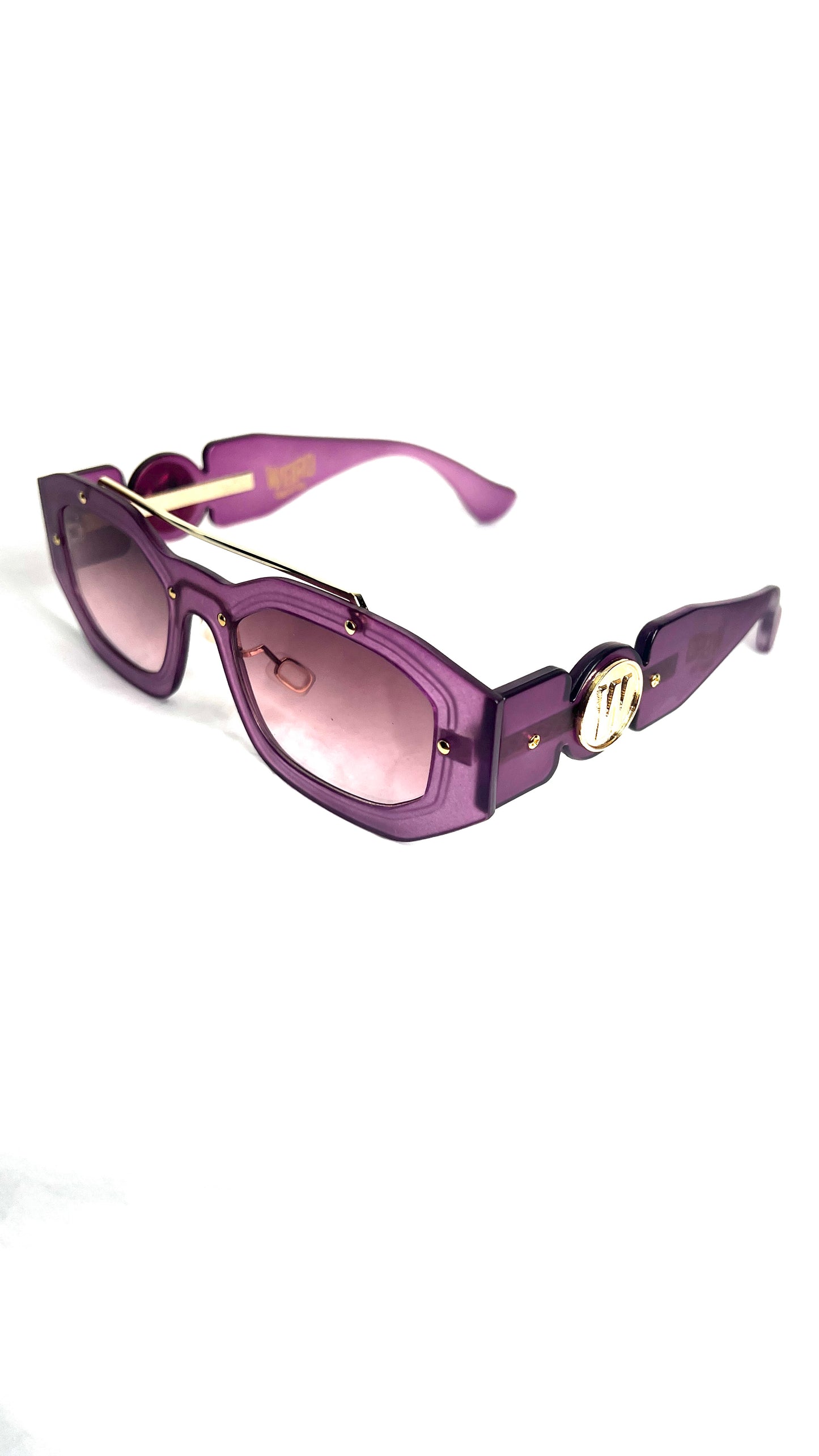 WEIRD GOLD FRAME SUNGLASSES