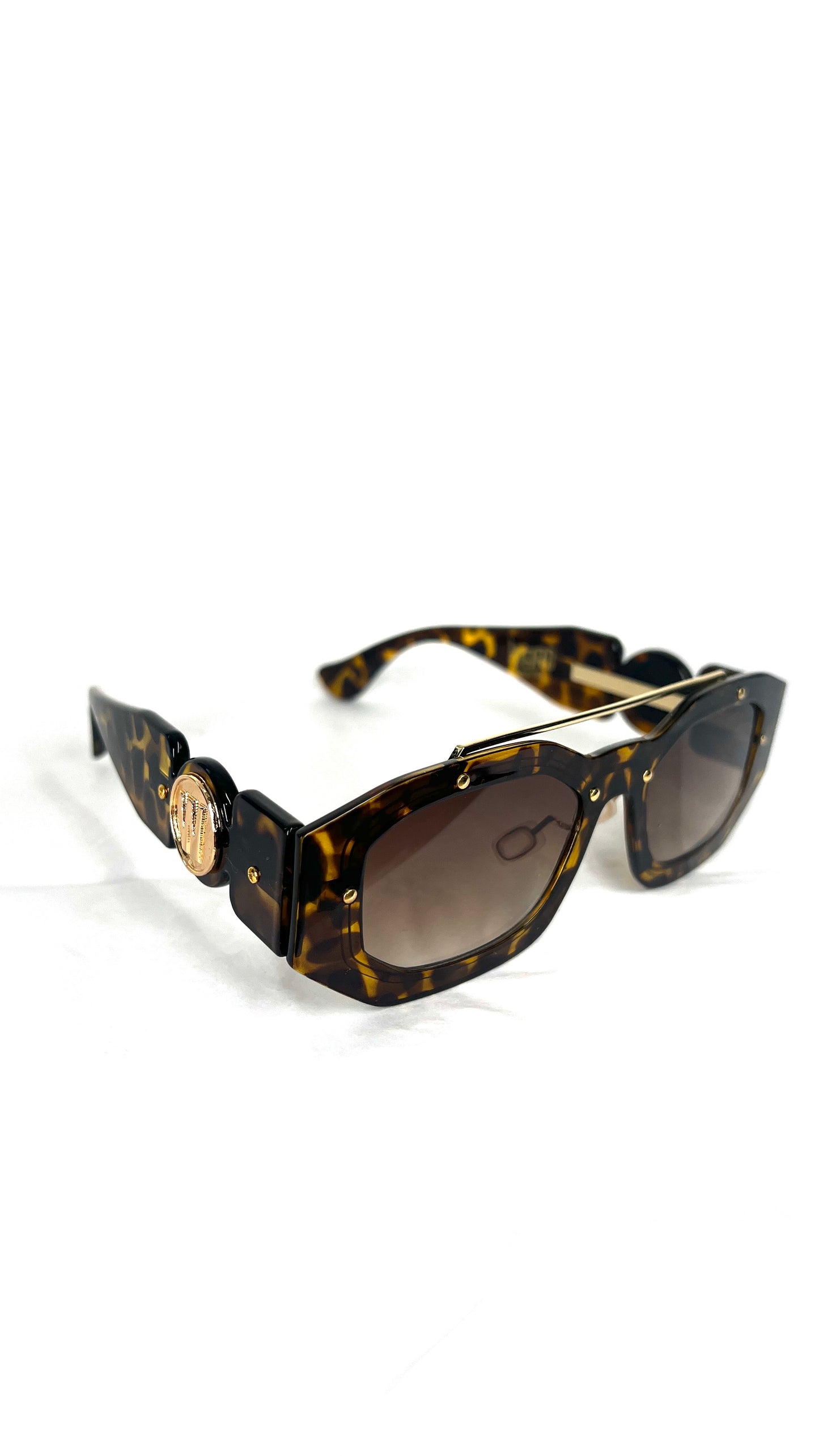 WEIRD GOLD FRAME SUNGLASSES