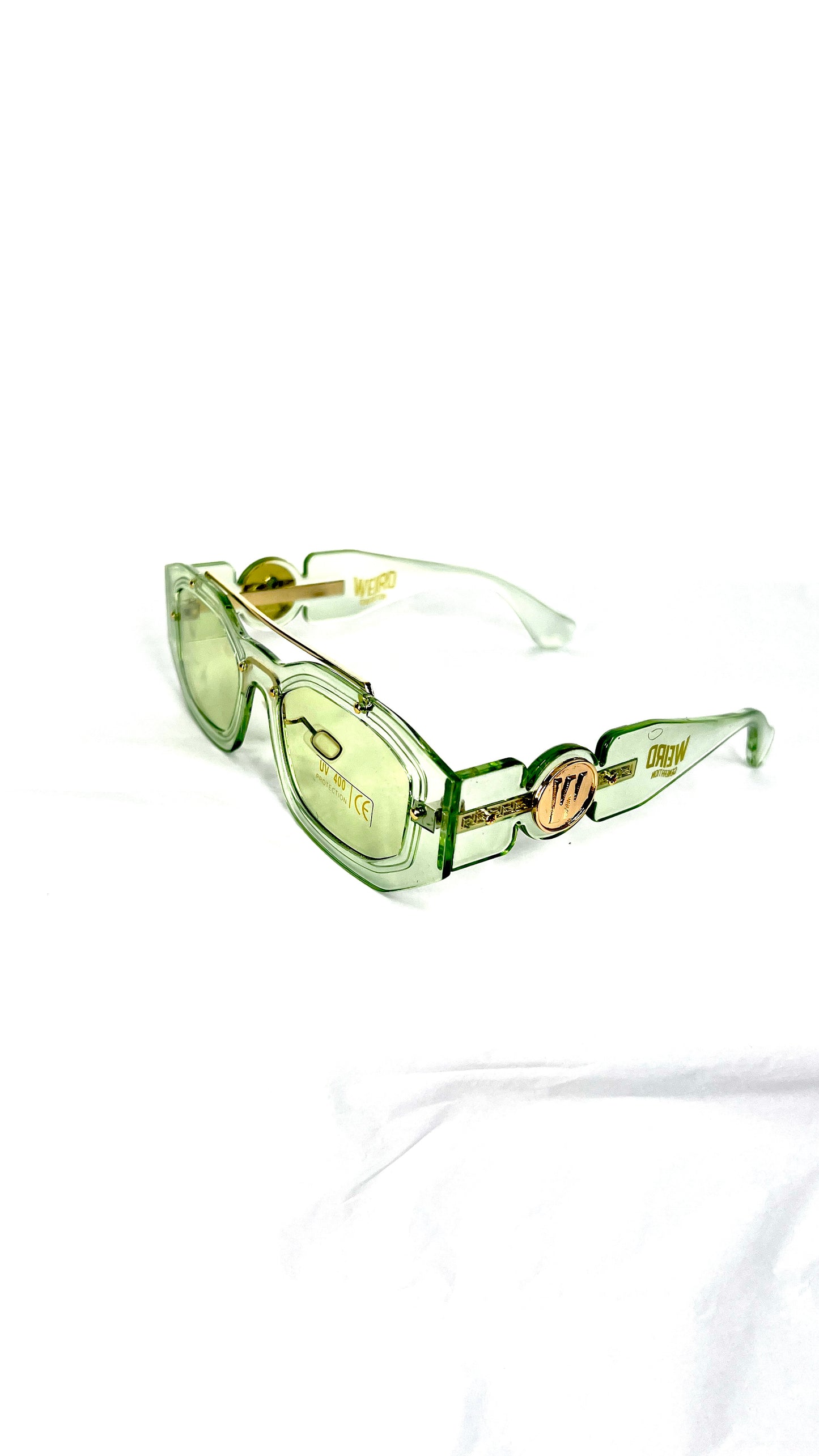 WEIRD GOLD FRAME SUNGLASSES